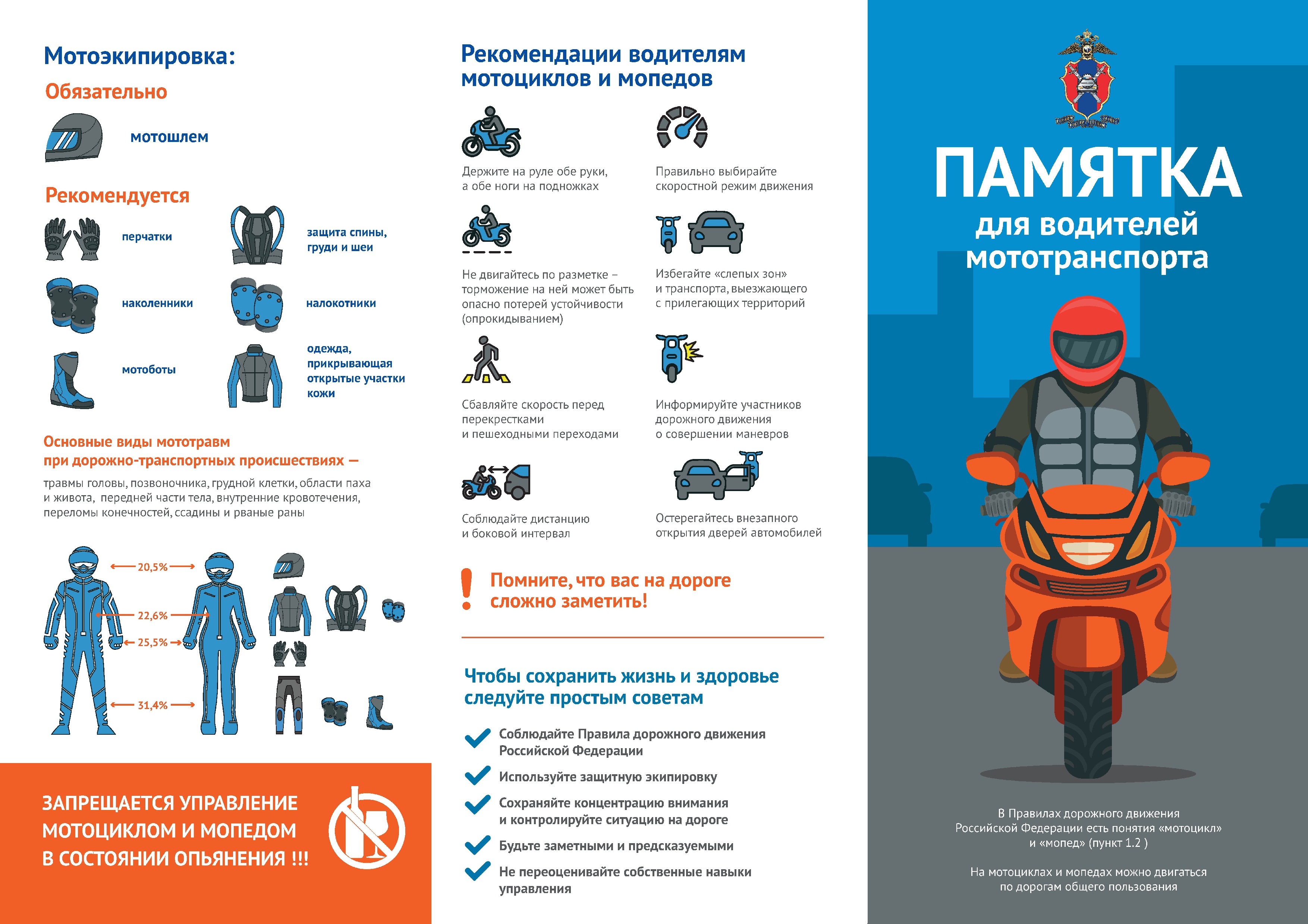 Памятка для водителей мототранспорта с.1